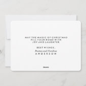 モダン結婚した金ゴールドメリー | 休日の写真カード シーズンカード (裏面)