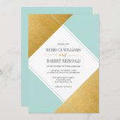 モダン結婚した 招待状 (正面/裏面)