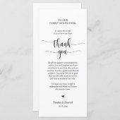 モダン結婚のディナープレイス設定サンキューカード プログラム (正面/裏面)