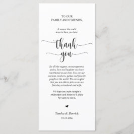 モダン結婚のディナープレイス設定サンキューカード プログラム