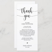 モダン結婚のディナープレイス設定サンキューカード プログラム (正面/裏面)