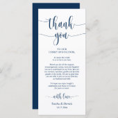 モダン結婚のディナープレイス設定サンキューカード プログラム (正面/裏面)