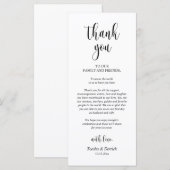 モダン結婚のディナープレイス設定サンキューカード プログラム (正面/裏面)