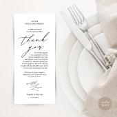 モダン結婚のディナープレイス設定サンキューカード プログラム