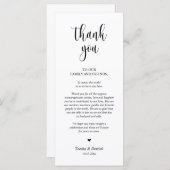 モダン結婚のディナープレイス設定サンキューカード プログラム (正面/裏面)