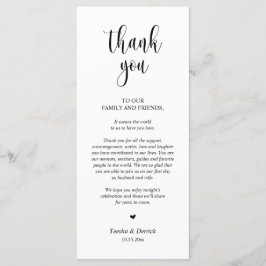 モダン結婚のディナープレイス設定サンキューカード プログラム