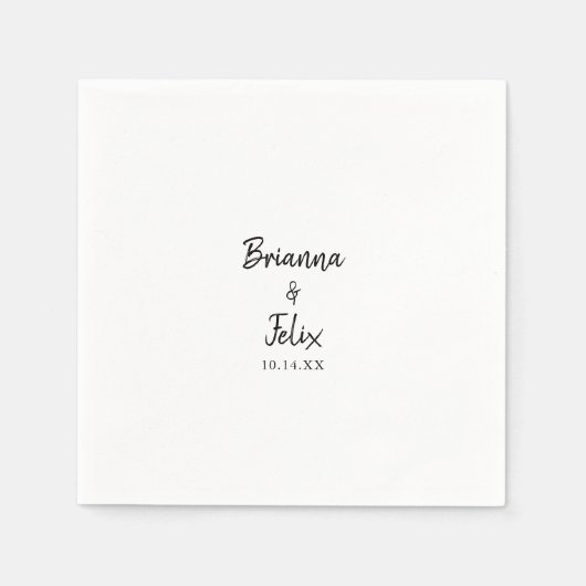 モダン結婚のナプキン スタンダードカクテルナプキン (正面)