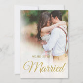 モダン結婚のフォトオーバーレイエレガントシンプル 招待状 (正面)