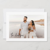 モダン結婚の写真サンキューカード サンキューカード (正面)