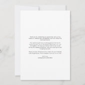 モダン結婚の写真サンキューカード サンキューカード (裏面)