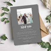 モダン結婚の写真サンキューカード サンキューカード