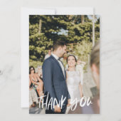 モダン結婚の写真サンキューカード サンキューカード (正面)