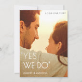 モダン結婚の写真結婚映画 招待状 (正面)