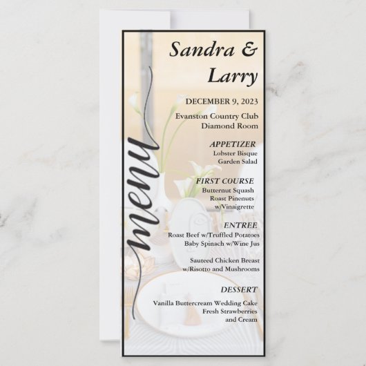 モダン結婚の招き (正面)