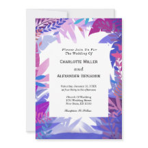 モダン結婚の熱帯の水の色の葉