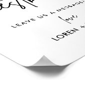 モダン結婚の署名結婚書 ポスター (角)