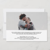 モダン結婚の駆け落ち私たちは結び目2写真 案内状 (裏面)