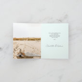 モダン結婚の2枚の写真サンキューカード サンキューカード (内部)