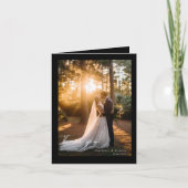 モダン結婚の2枚の写真サンキューカード サンキューカード (正面)