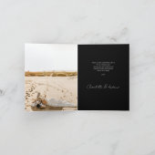 モダン結婚の2枚の写真サンキューカード サンキューカード (内部)