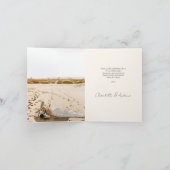 モダン結婚の2枚の写真サンキューカード サンキューカード (内部)