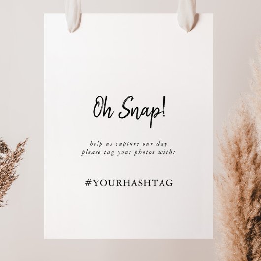 モダン結婚のOhスナップ記号 ポスター