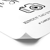 モダン結婚のOhスナップ記号 ポスター (角)