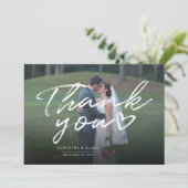 モダン結婚のPhoto Script サンキューカード (スタンド正面)