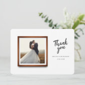 モダン結婚のPhoto Script サンキューカード (スタンド正面)