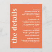 モダン結婚はっきりしたタイポグラフィ詳細 エンクロージャーカード (正面)