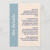 モダン結婚はっきりしたタイポグラフィ詳細 エンクロージャーカード (正面)