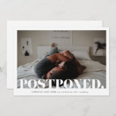 モダン結婚はっきりした延期期日の変更 案内状 (正面/裏面)