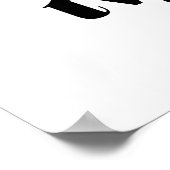 モダン結婚はっきりした白黒の歓迎結婚の声 ポスター (角)