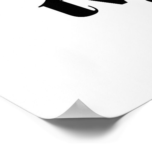 モダン結婚はっきりした白黒の歓迎結婚の声 ポスター (角)