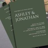 モダン結婚はっきりしたAll-in-One 招待状