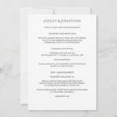 モダン結婚はっきりしたAll-in-One 招待状 (裏面)