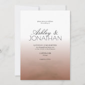 モダン結婚はっきりしたTerracotta写真 招待状 (正面)