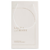 モダン結婚エレガントアーチゲストお気に入りの スモールペーパーバッグ (裏面)