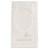 モダン結婚エレガントアーチゲストお気に入りの スモールペーパーバッグ (正面)