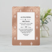 モダン結婚エレガントアールデコ箔招待状 箔招待状 (立ち正面)