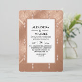 モダン結婚エレガントアールデコ箔招待状 箔招待状 (立ち正面)