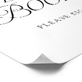 モダン結婚エレガントタイポグラフィのゲストブックサイン ポスター (角)