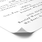 モダン結婚エレガントタイポグラフィのメニュー記号 ポスター (角)