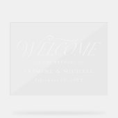 モダン結婚エレガントタイポグラフィ歓迎 アクリルサイン