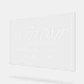 モダン結婚エレガントタイポグラフィ歓迎 アクリルサイン