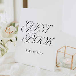 モダン結婚エレガントタイポグラフィ 台座サイン