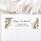モダン結婚エレガントフローラ住所 シール (インサイチュ)