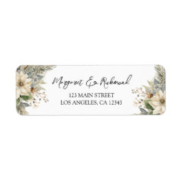 モダン結婚エレガントフローラ住所 シール