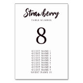 モダン結婚エレガント名前をカスタムする テーブルナンバー (正面)