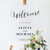 モダン結婚エレガント脚大歓迎の看板 ポスター